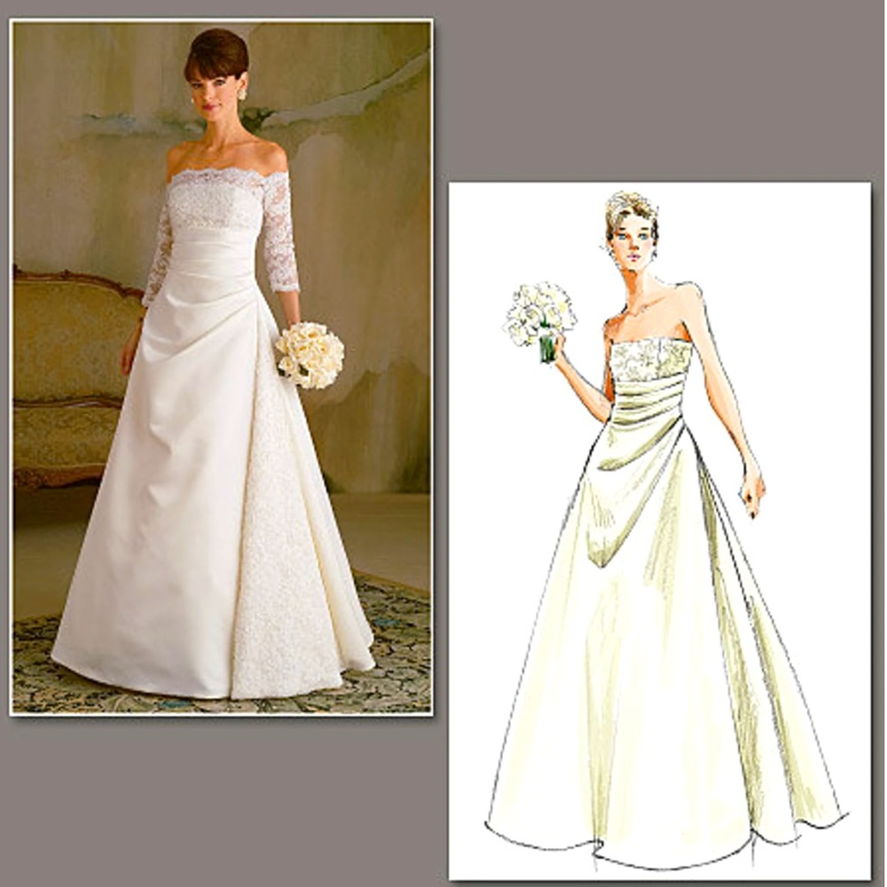 Vogue V2842 Wedding Dress Sewing Pattern Size 6 8 10
